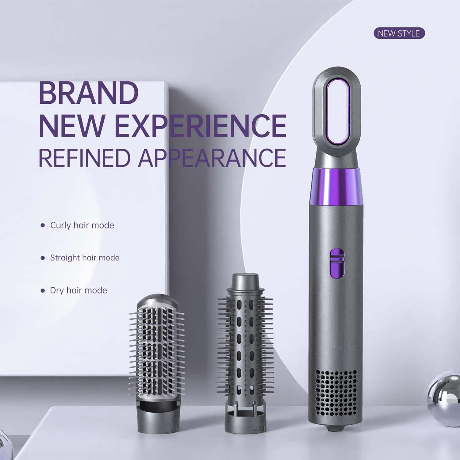 5-in-1 Hot Air Comb – Multi-Functional Hair Styling Tool with Negative Ion Technology for Women Image