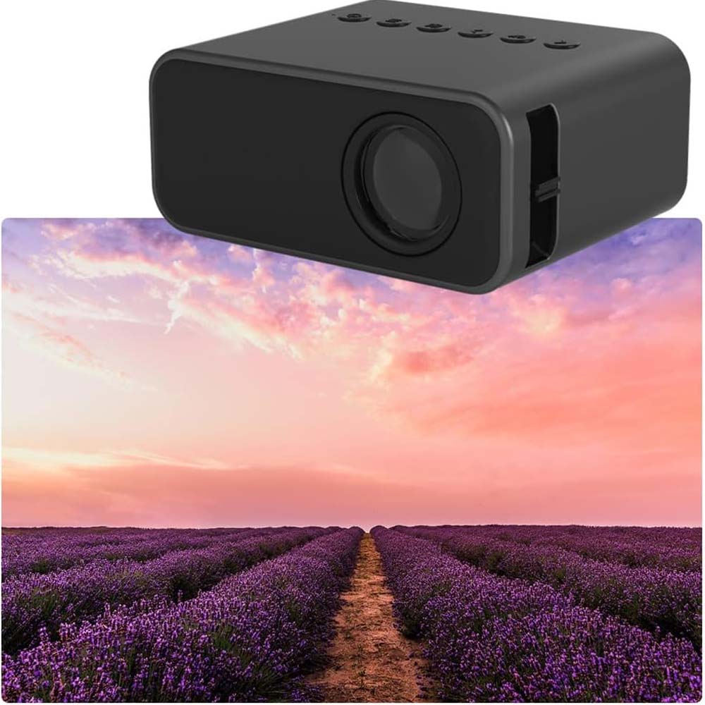 Mini Pocket Projector - HD Portable Movie Projector, Phone Screen Mirroring, Home Entertainment, Compact Black Design Image