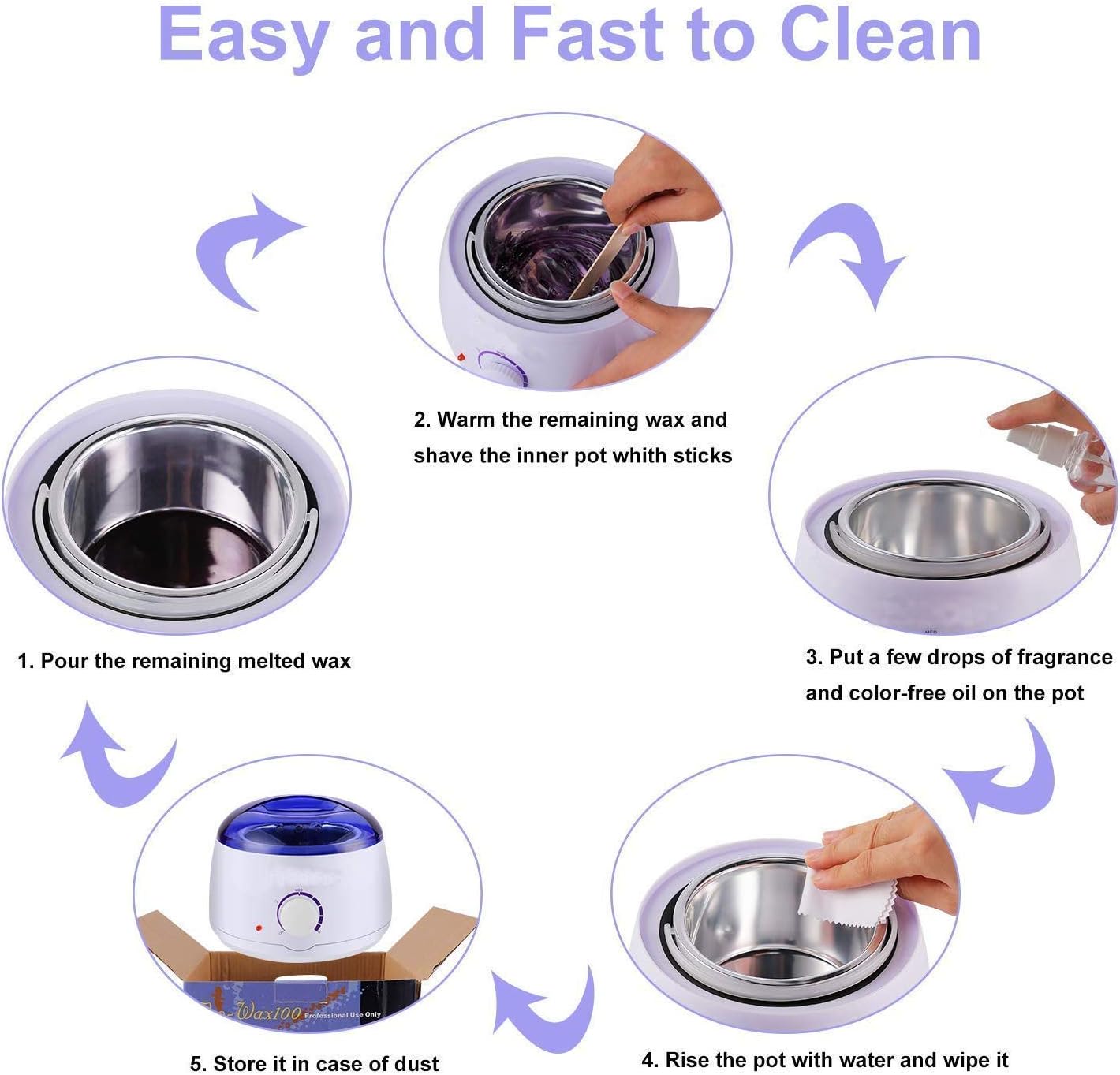 Portable Electric Wax Remover | Beauty Spa Hot Wax Machine for Home Hair Removal Image