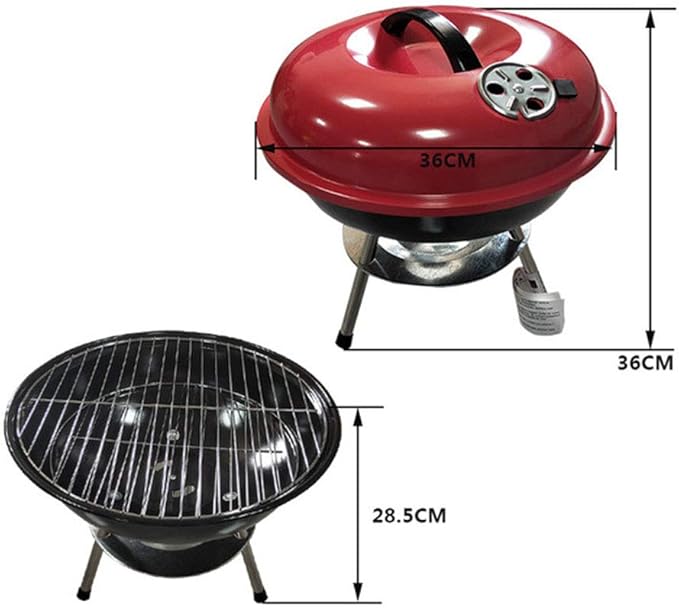 Large Charcoal Barbecue with Wheels and Stainless Steel Grill | Perfect for Family BBQ Parties Outdoors Image