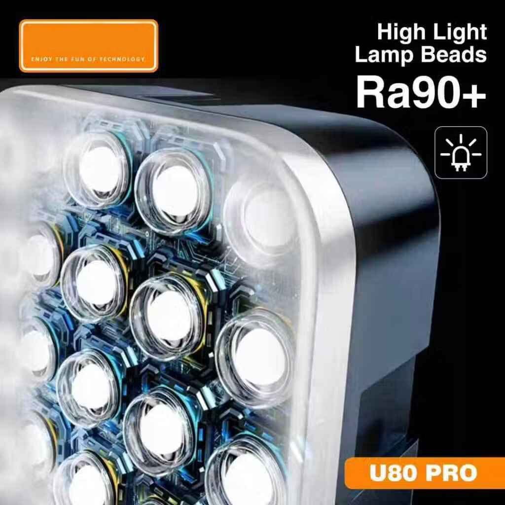 U80 Pro RGB LED Photography Light - 3000K-99000K Color Temp, Magnetic Mount, Rechargeable for Mobile & Camera Videos Image