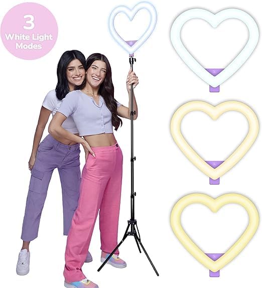 JM26-10 RGB LED Heart-Shaped Ring Light – Elegant and Flexible Lighting for Enhanced Photography and Videography Image