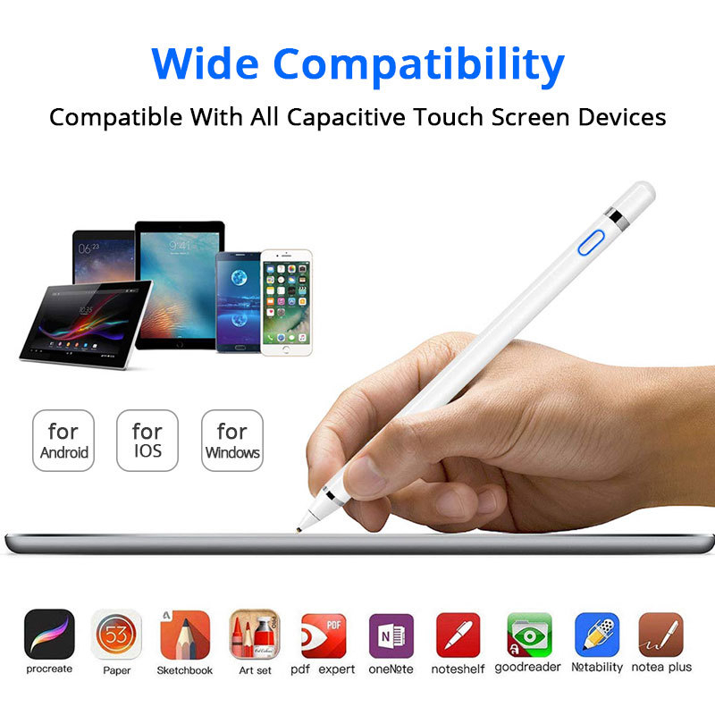 Universal Stylus Pen - Capacitive Touch Screen Stylus Compitable for iOS/Android Tablets & Phones, Precision Drawing & Writing Image