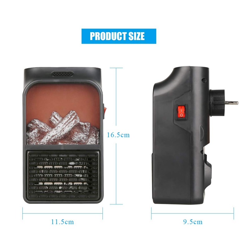 Portable Heater 500W | 220V Remote Control Flame Heater for Efficient Home & Office Heating Image