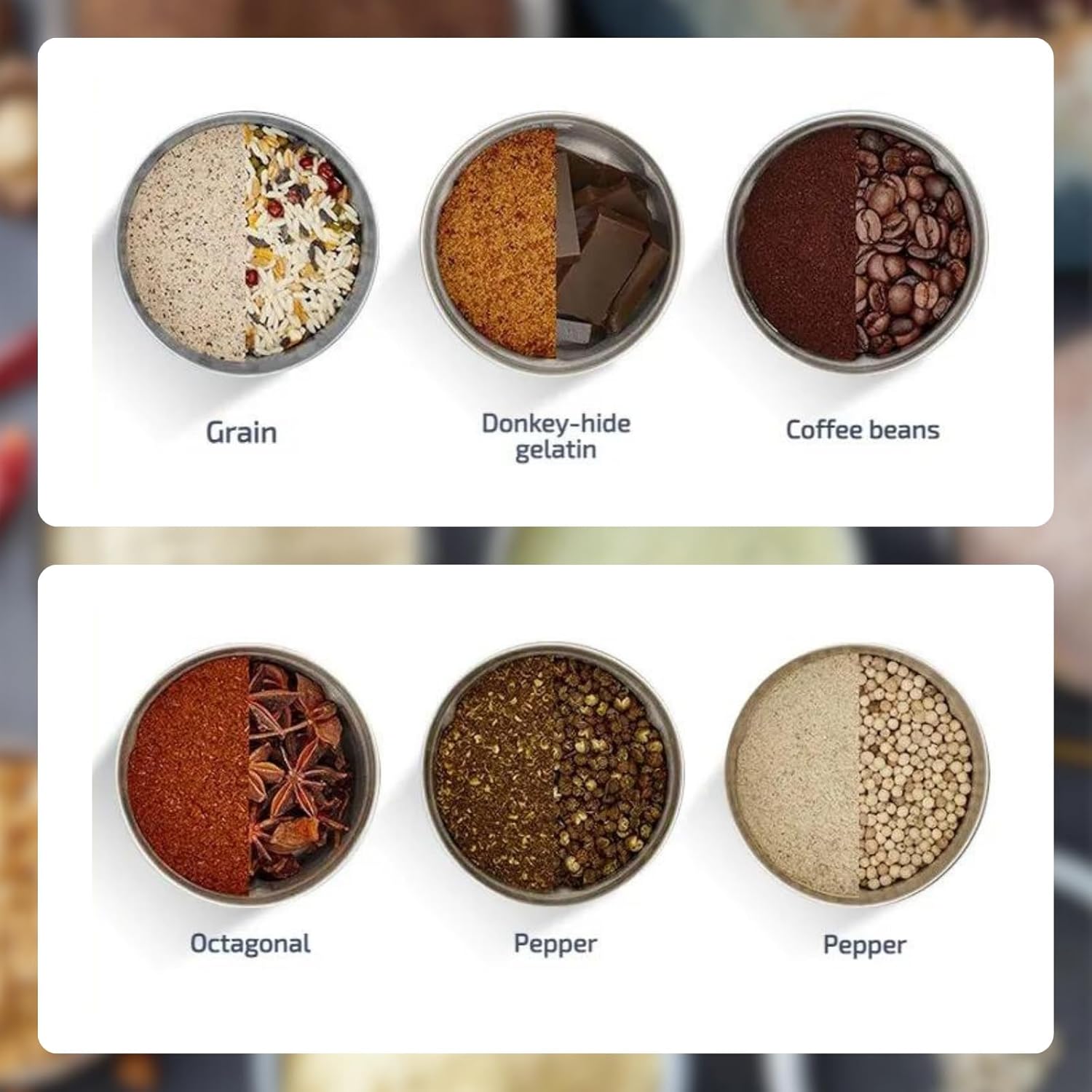 Multifunctional Electric Coffee & Spice Grinder - Stainless Steel Blade, Fine Powder, Home Use, Durable ABS Plastic Design Image