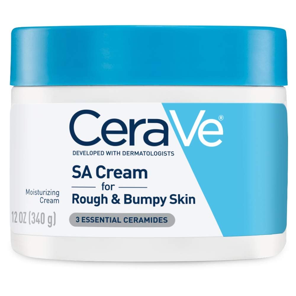 CeraVe Moisturizing Cream with Salicylic Acid. Exfoliating body cream for rough, bumpy skin with ceramides. Fragrance-free. Image