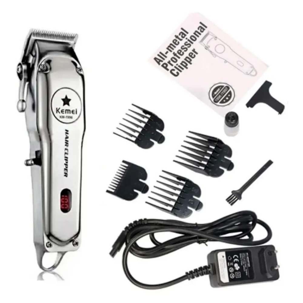Kemei KM-1996 Professional Cordless Hair Clipper. Rechargeable electric hair cutting machine for home & salon use. Buy clipper. Image