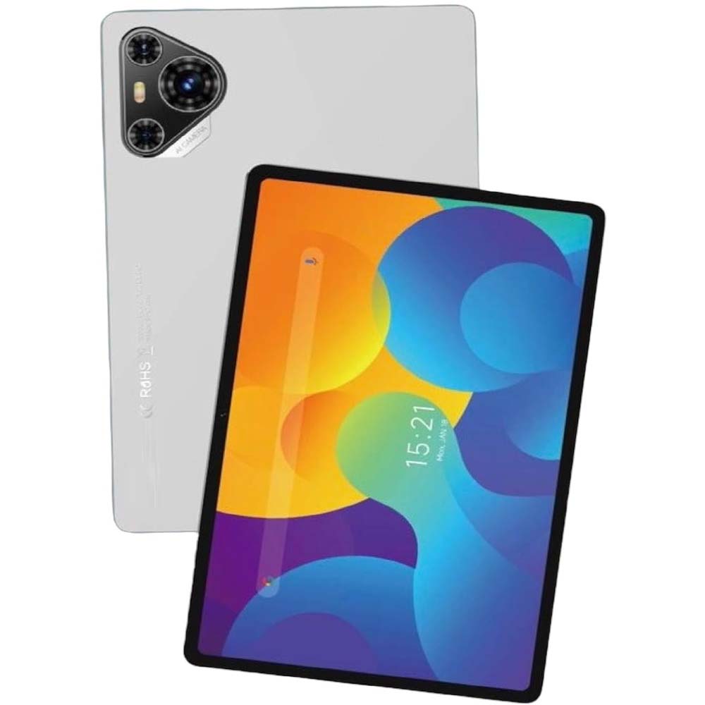P200 11" Android 13 Tablet - 5G WiFi, Dual SIM, 8GB/512GB, 8000mAh, w/Keyboard & Mouse (Multi Colour) Image