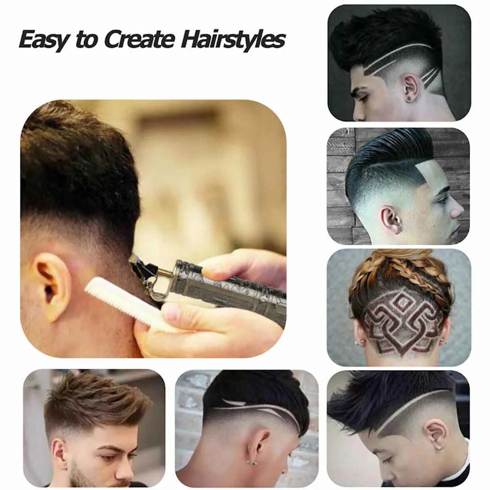 Vintage T9 Electric Cordless Hair Cutting Machine | Professional Hair Barber Trimmer for Men | Clipper Shaver Beard Grooming Kit Image