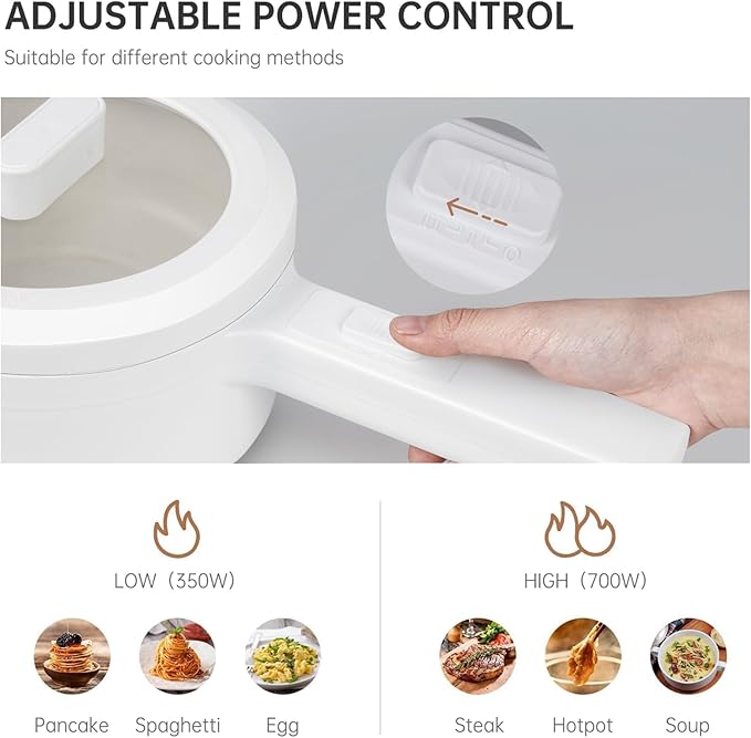 800W Mini Electric Cooker – Portable Hot Pot with Safety Features Image