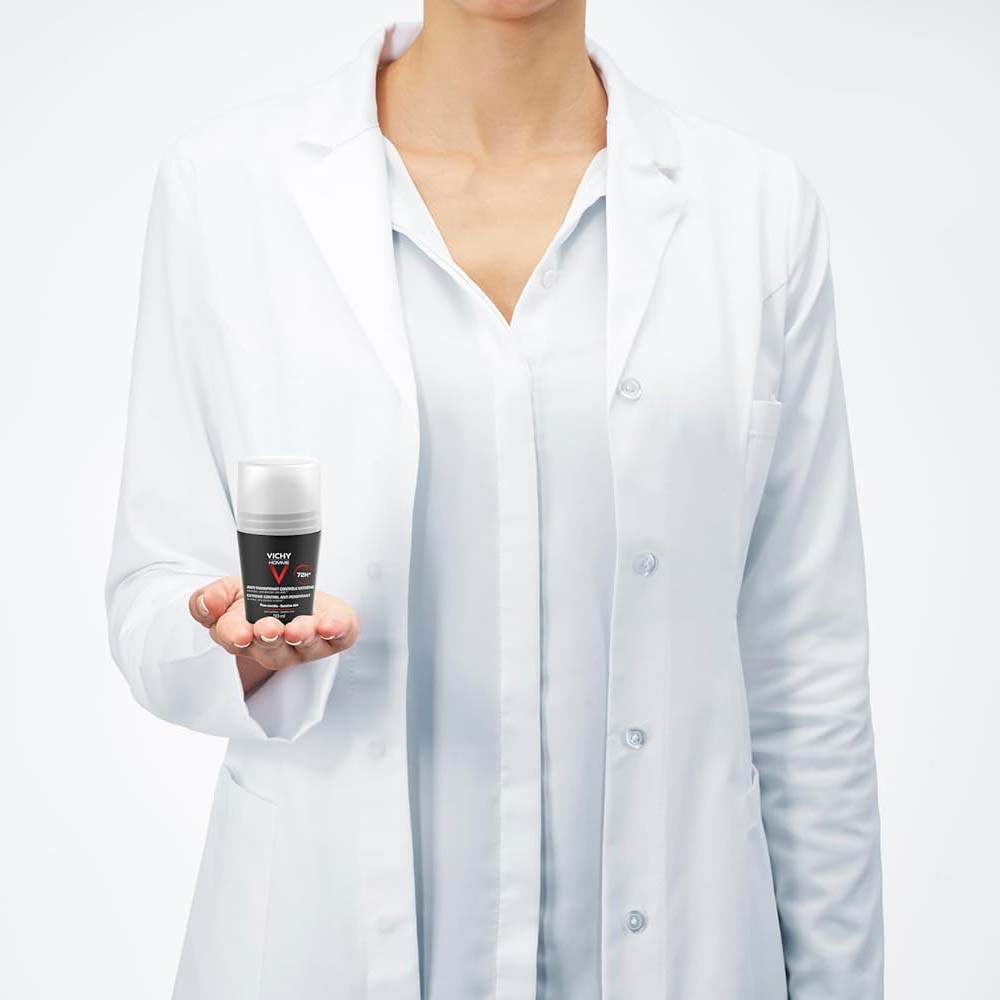 Vichy Homme 72 Hour Anti-Perspirant Deodorant. Long-lasting sweat & odor protection with a soothing effect for men. 50ml. Image