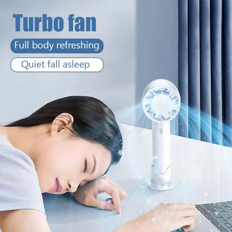 Portable Handheld Turbo Fan - High-Speed Rechargeable Personal Fan with Plastic Body for Travel, Outdoor, Home & Office Image