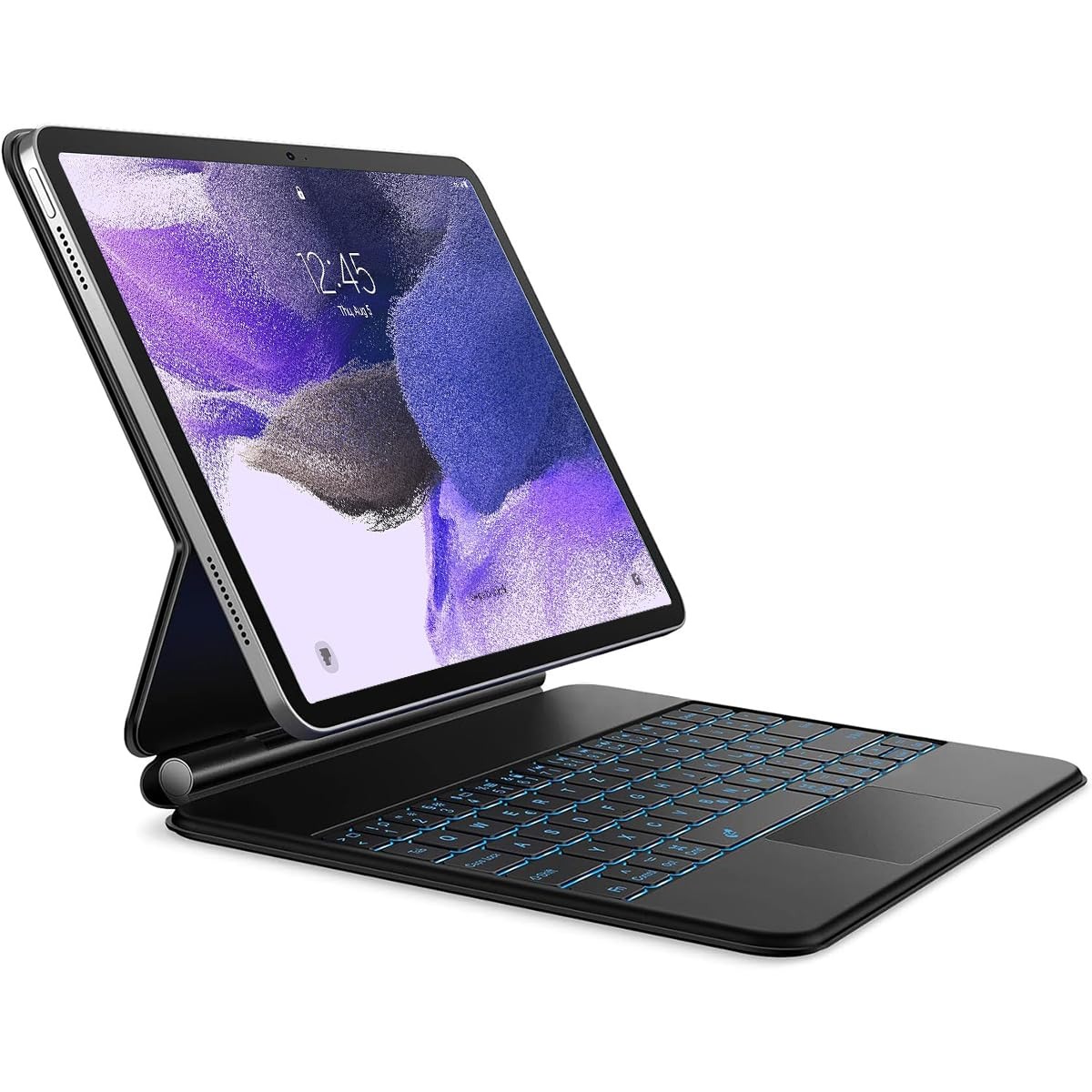 Keyboard Case Compatible with Samsung Galaxy Tab | Multi-Touch Trackpad, Pen Slot, Backlit Keys | Smart Arabic-English Keyboard with Magnetic Stand Image