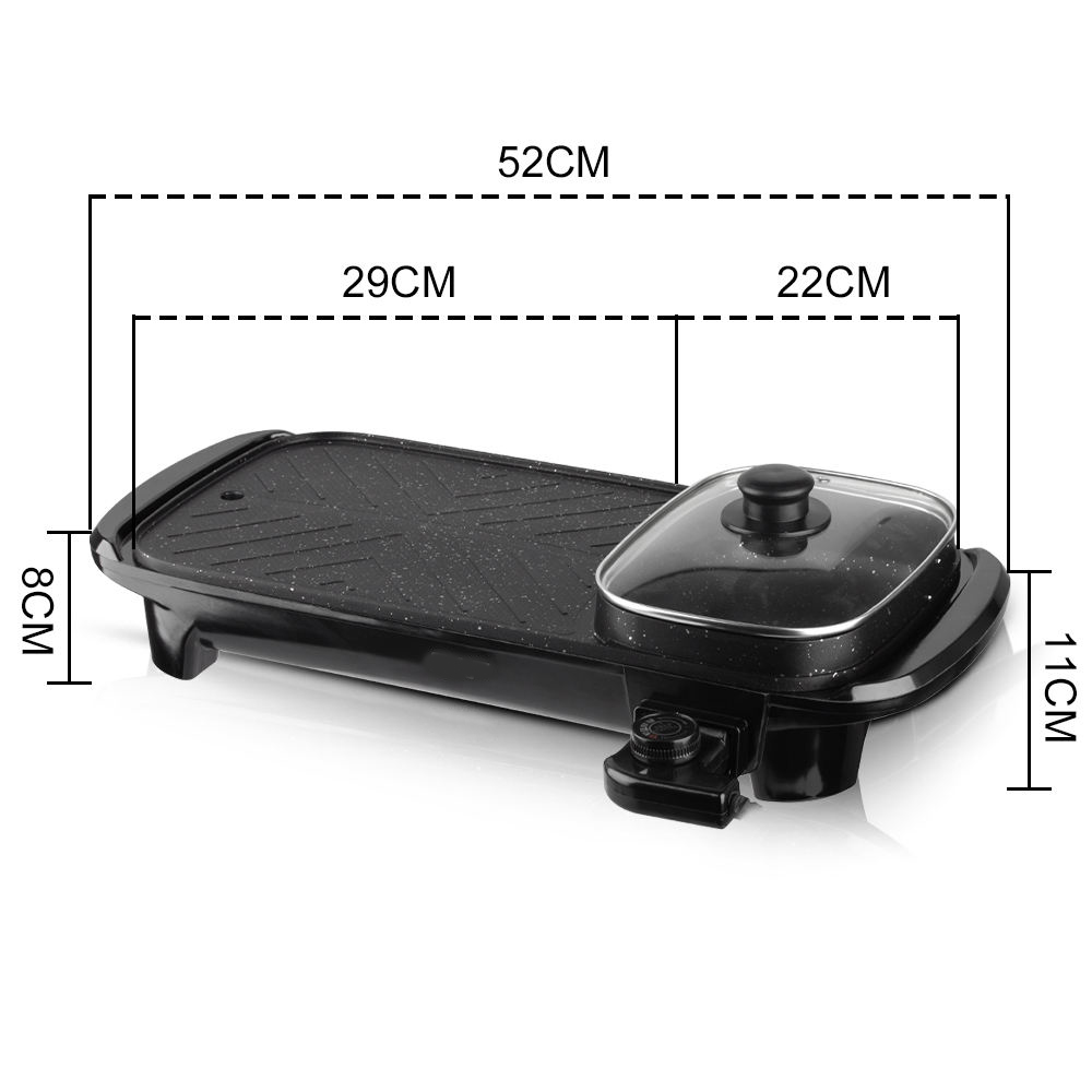 Customized Homemade BBQ Grill | Smokeless Indoor BBQ Grill | Electric BBQ Grill with Hot Pot | Perfect for Home Cooking and Dining Image