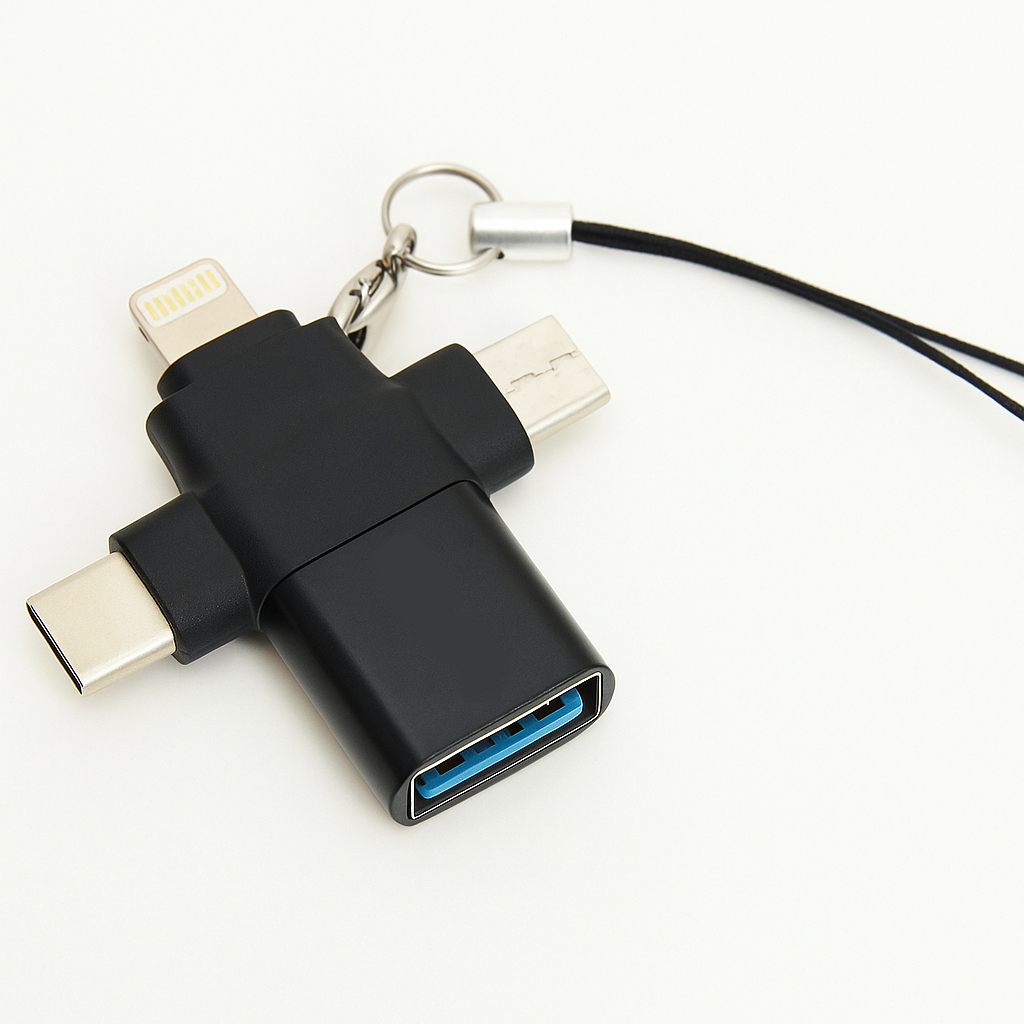 YS-1410 3-in-1 OTG Adapter - USB 3.0, SD/TF Card Reader & Charging Port for Smartphones, Tablets & Laptops Image