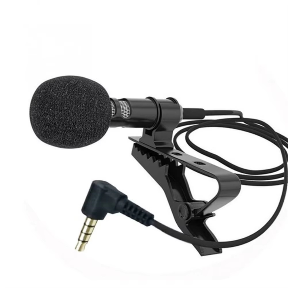 3.5mm Lavalier Microphone for Mobile Phone – Tie Clip, Audio & Video Recording, Stretch-Resistant, Environmentally Friendly, Flexible & Practical Image