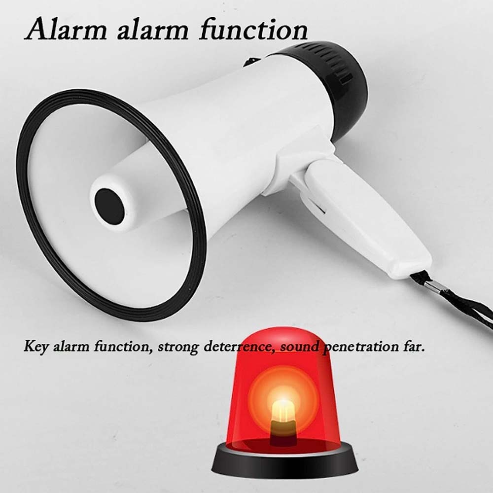 Portable Megaphone Bullhorn 25W Rechargeable with siren, music, recording & adjustable volume. Lightweight with strap. Image