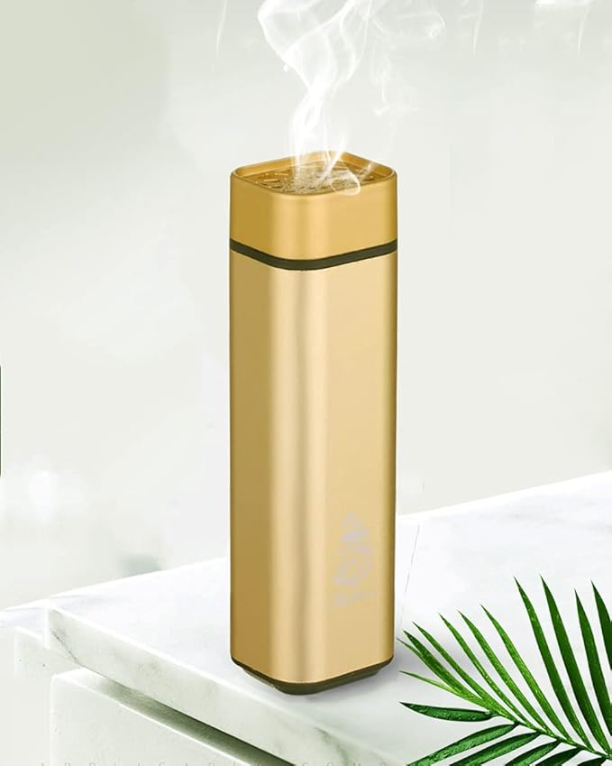 Bakhoor Rechargeable USB Power Electric Bakhoor Burner (Gold) | Portable Oud Incense Burner Image