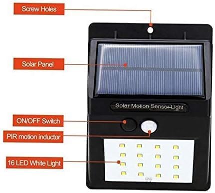 20 LED Solar Motion Sensor Light | Outdoor Path and Wall Lamp | Energy-Efficient Lighting for Enhanced Security Image