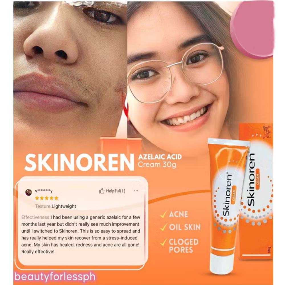 Skinoren Acne Treatment & Whitening Cream - 30g for All Skin Types, Azelaic Acid Formula for Clear, Even-Toned Skin Image