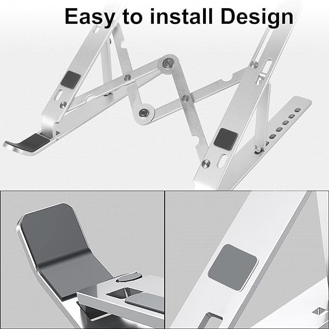 Creative Folding Laptop Stand – Adjustable, Portable Storage Bracket for Enhanced Ergonomics Image