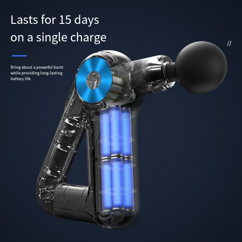 Rechargeable Electric Muscle Massager - Portable Cordless Massage Gun for Body & Head, Intense Percussion Therapy Image