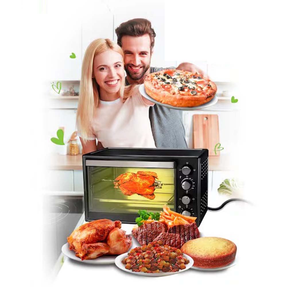 55L Electric Countertop Oven OE-1419 w/ Rotisserie & Convection - Auto Shut-Off, Stainless Steel Heating for Baking/Toasting/Broiling Image