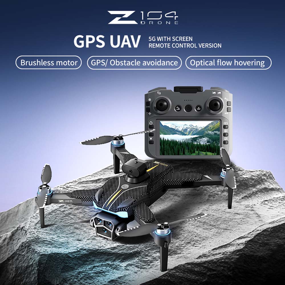 Z104 Drone with 4.5" Screen Remote. Professional GPS aerial photography drone with balance armor style. For kids & adults. Image