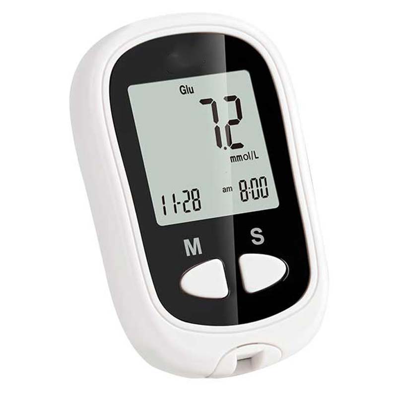 Blood Glucose Meter Large screen diabetes testing kit with tiny blood sample & coding. Essential diabetic supplies for monitoring. Image