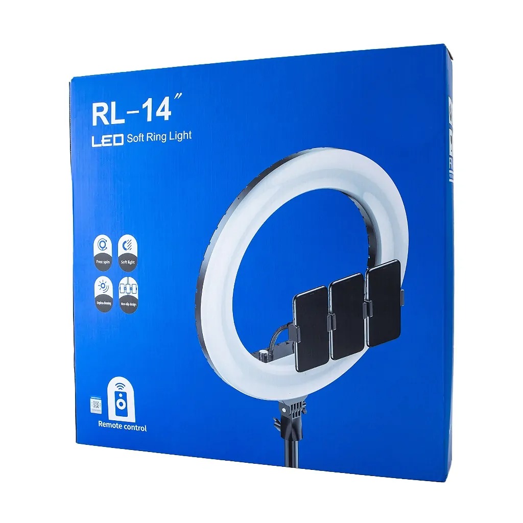 14-Inch Selfie Ring Light with Tripod Stand – Adjustable Photographic Lamp with 3 Mobile Holders Image