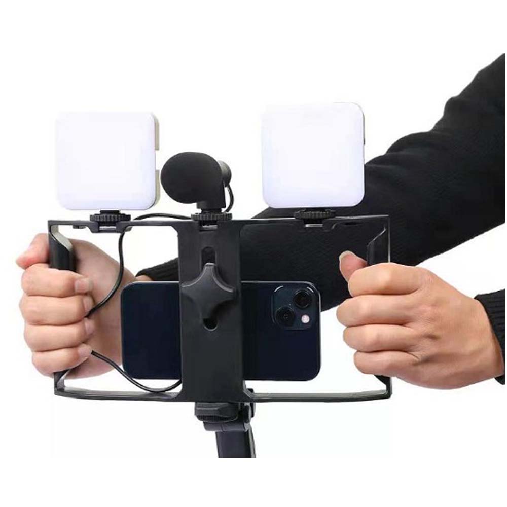 PK-778 5-in-1 Video Making Kit - Tripod, LED Light, Mic, Phone Holder & Remote for Content Creation Image