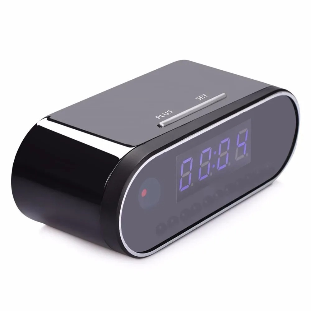 Wireless WiFi Table Clock – 1080P HD Mini Camera with Alarm, IR Night Vision, and Home Security DVR Image