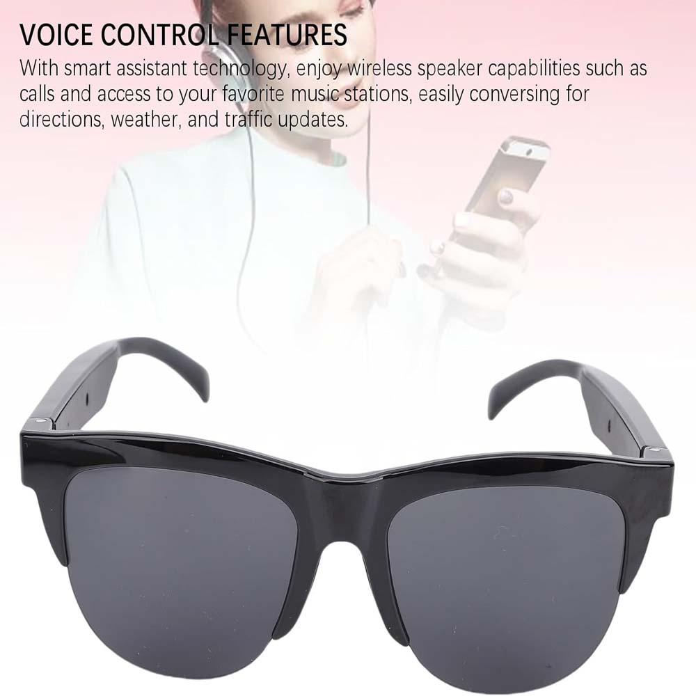 F06 Smart Glasses - Bluetooth 5.4 Audio Sunglasses w/ Speaker, Blue Light Filter, Voice Control & IP54 Waterproof for Music/Calls Image