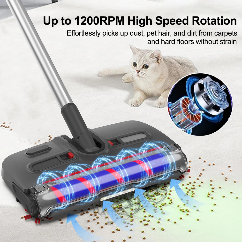 Wireless Electric Sweeper Carpet Cleaner - Handheld Portable Floor Cleaning Machine with Rotating Mop for Household Use Image