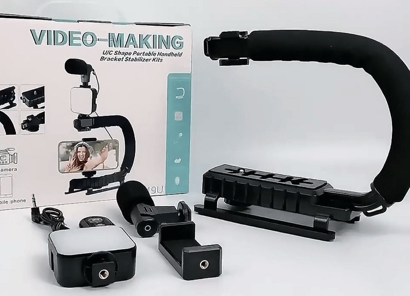 AY-49U U-Shaped Video Making Handheld Stabilizer Kit – Camera Gimbal for Smooth Filmmaking Image
