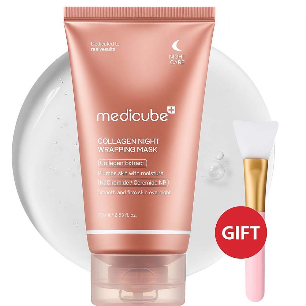 Medicube Collagen Overnight Wrapping Peel Off Mask. Hydrating & firming sleep mask for sagging & dull skin. 2.53 fl.oz. Image