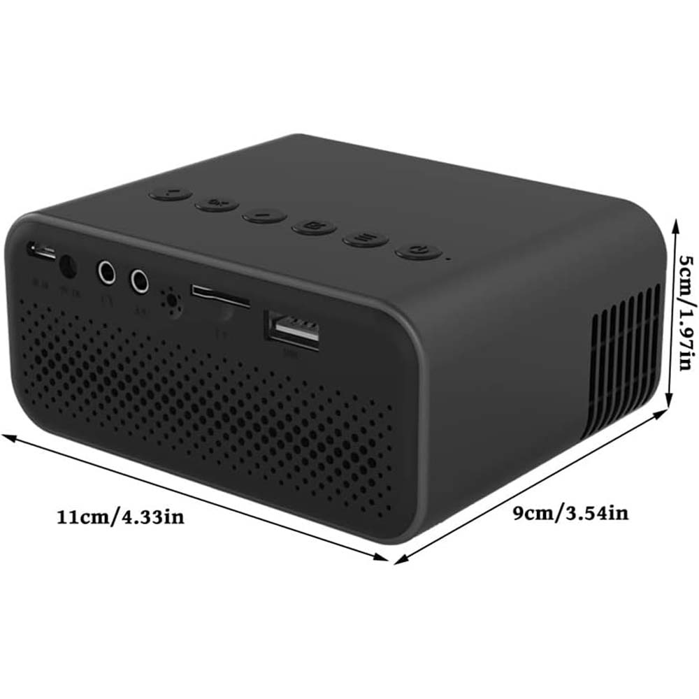 Mini Pocket Projector - HD Portable Movie Projector, Phone Screen Mirroring, Home Entertainment, Compact Black Design Image