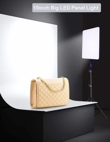 RL-19 Inch LED Panel Soft Light with LED Stand | 100W Ultra Bright Video Light for Photography & Tripod Setup | Adjustable Color & Brightness Image