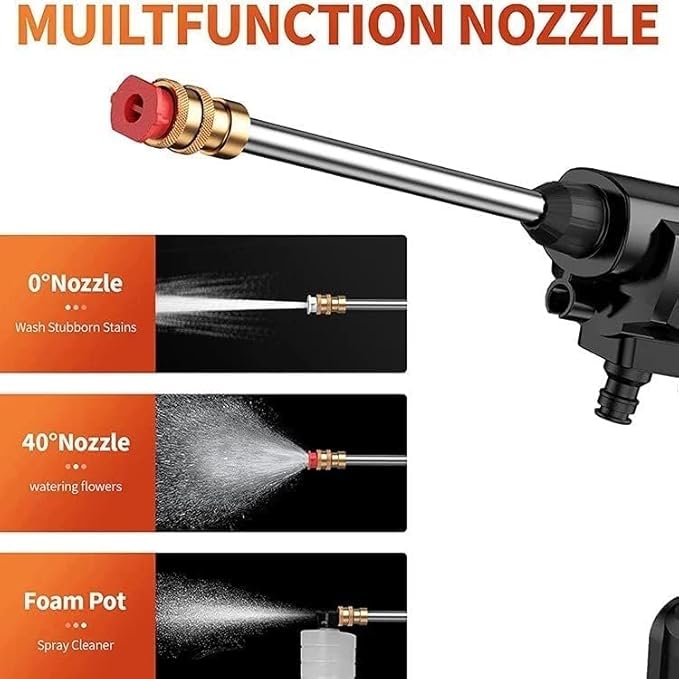 Cordless Pressure Washer | 48V Portable Electric Handheld Power Washer Gun | Ideal for Outdoor Use – Car Cleaning, Watering Flowers, and Floor Cleaning Image