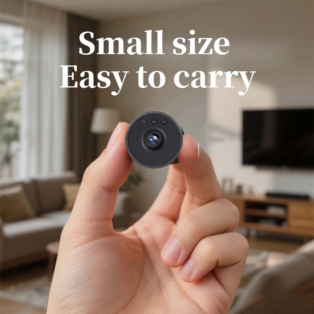 1080p Mini Camera with WiFi. Portable mobile detection camcorder for smart home surveillance & remote monitoring. Hidden design. Image