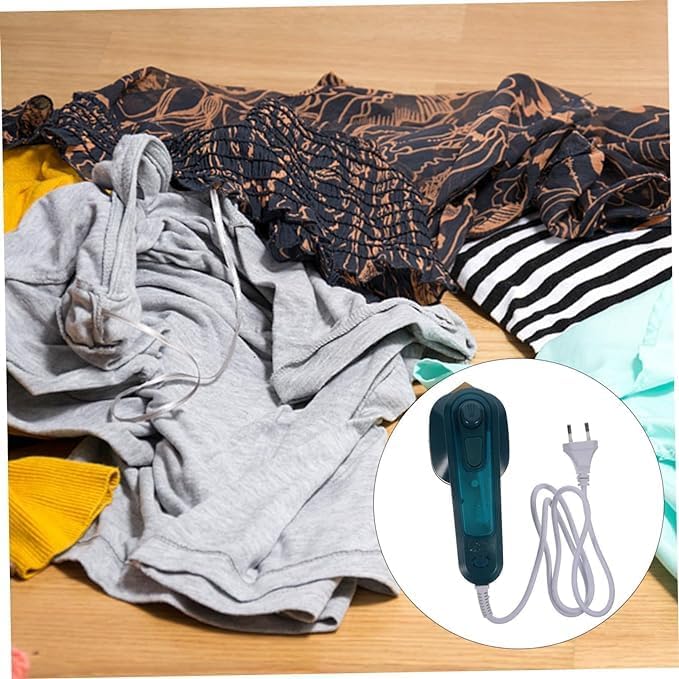 Portable Steamer for Clothes | Mini Electric Iron Steamer with Steamer Basket | Lightweight, Small Travel Clothing Steamer for Home Use Image
