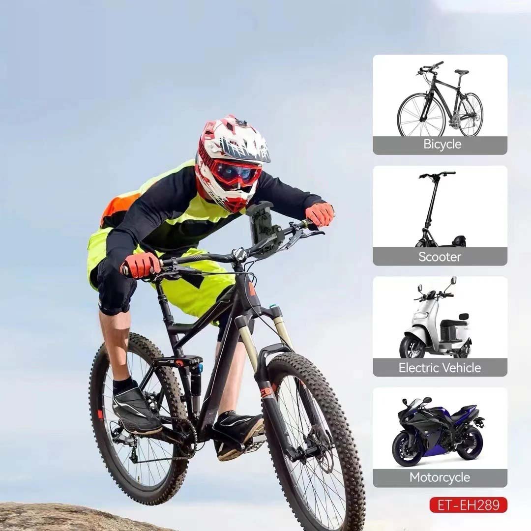 Universal Bike Mobile Stand (ET-EH289) | Adjustable Smartphone Holder for Bicycles, Motorcycles, and Bikes | One-Hand Operation, Multi-Perspective Adjustment, and Stable Clip Design Image