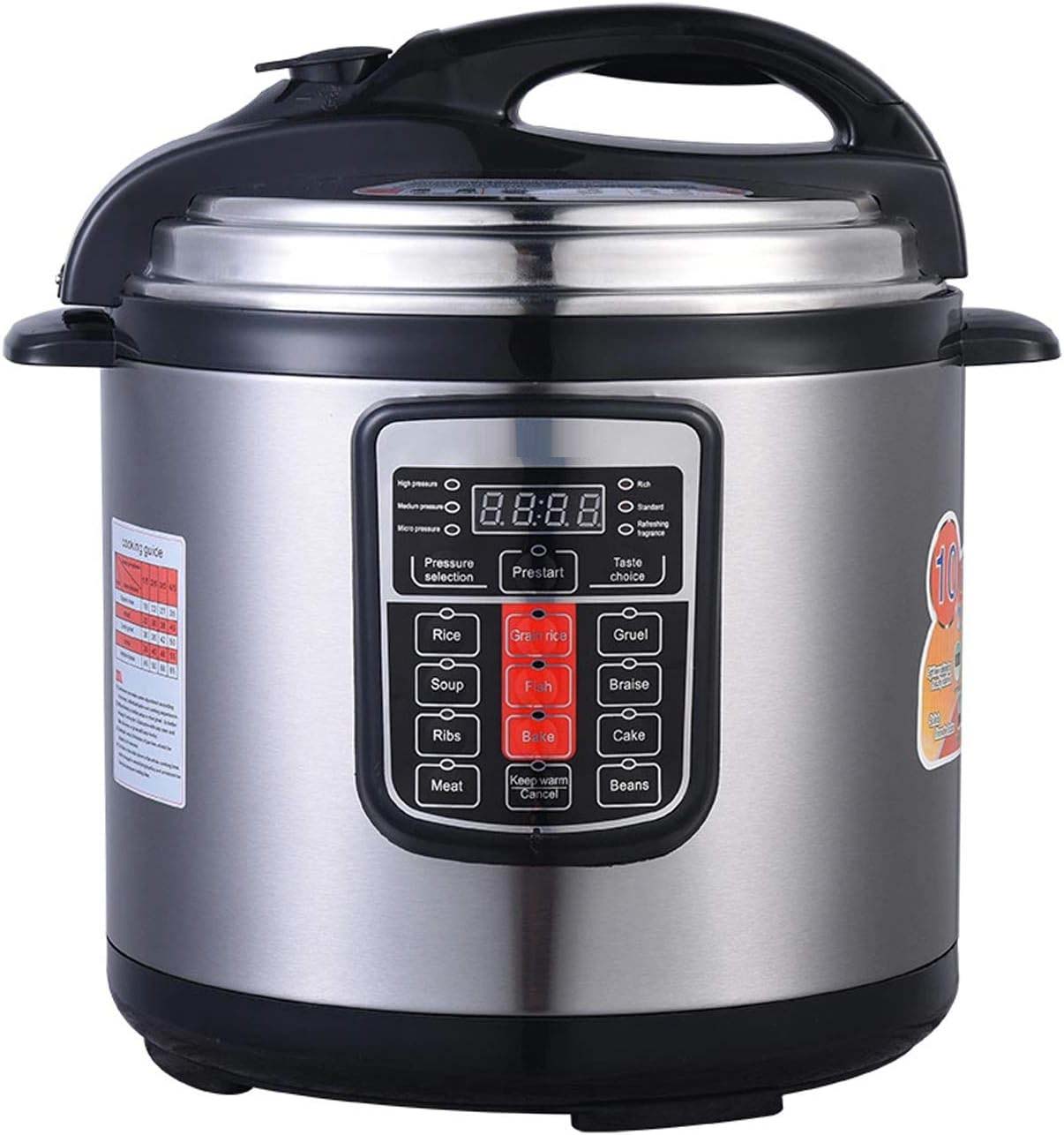 12L Smart Digital Pressure Cooker - Multi-Function Electric Rice Cooker with Non-Stick Pot & Stainless Steel Design Image