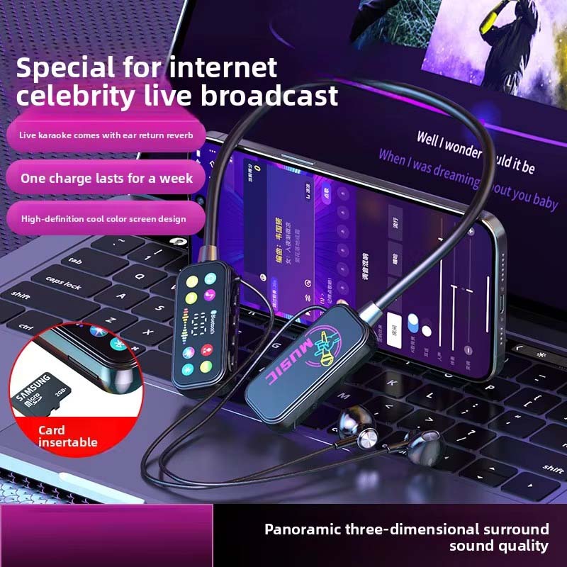 T200 Wireless Neckband Earphones. 120hr playback, 600-day standby & LED screen. Marathon battery life for non-stop music. Image