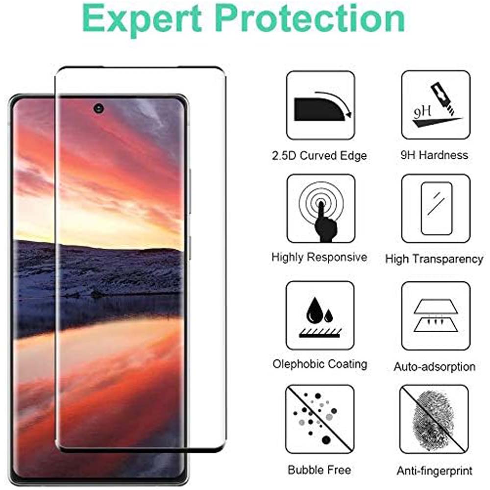 9D Tempered Glass Screen Protector Compitable for Samsung Note 20 5G - Durable, Anti-Scratch, Bubble-Free, Full Screen Protection Image
