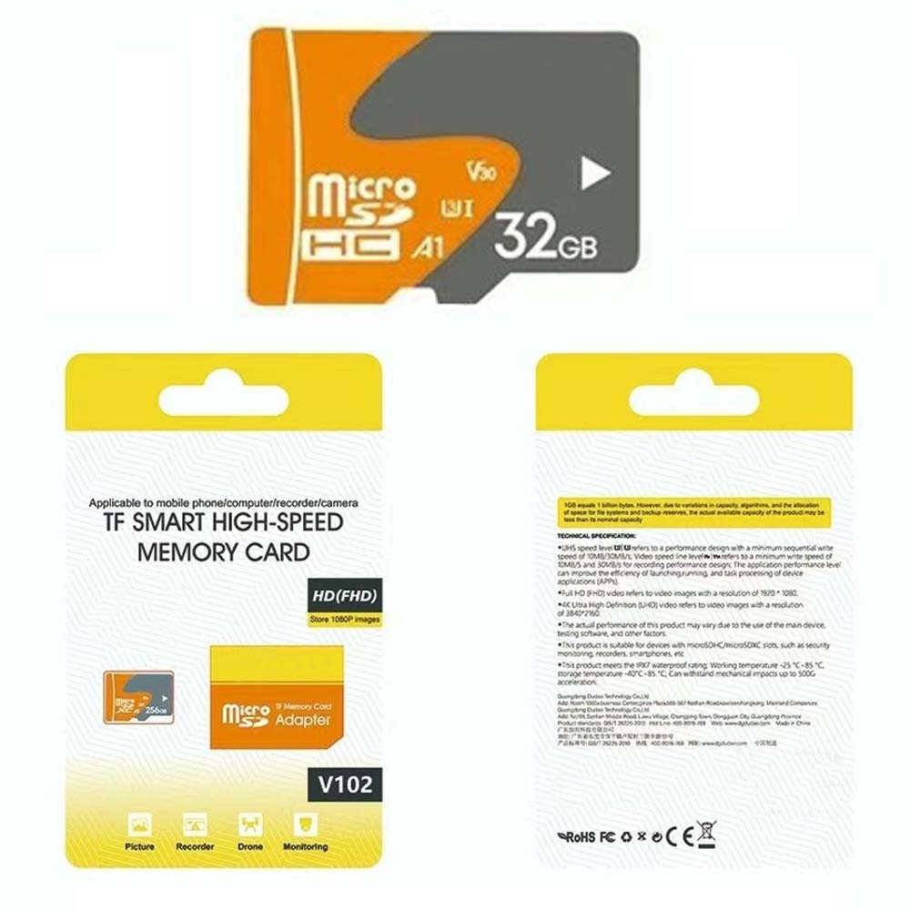 V102 32GB MicroSD Memory Card - Class 10 High-Speed TF Storage for Phones, Tablets, Cameras & Gaming Image