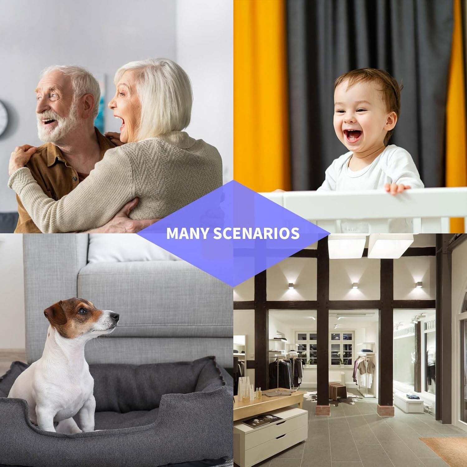 4K HD Indoor Security Camera - 360° Pet/Baby/Nanny Cam with Night Vision, 2-Way Audio & Motion Alerts, App Controlled Image