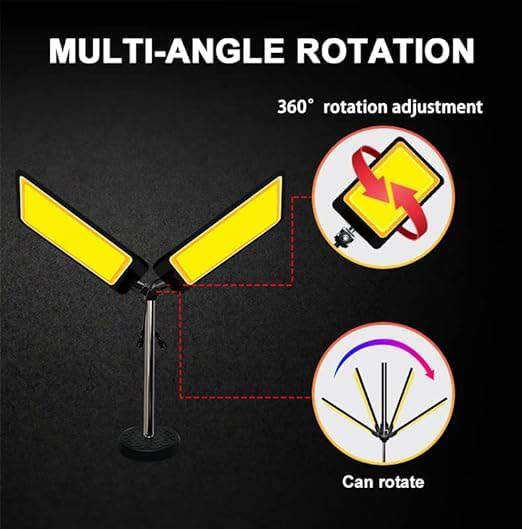 LED Work Light | 20000LM Dual-Head Adjustable, Magnetic Workshop and Camping Light | Bright, Portable, and Versatile Image