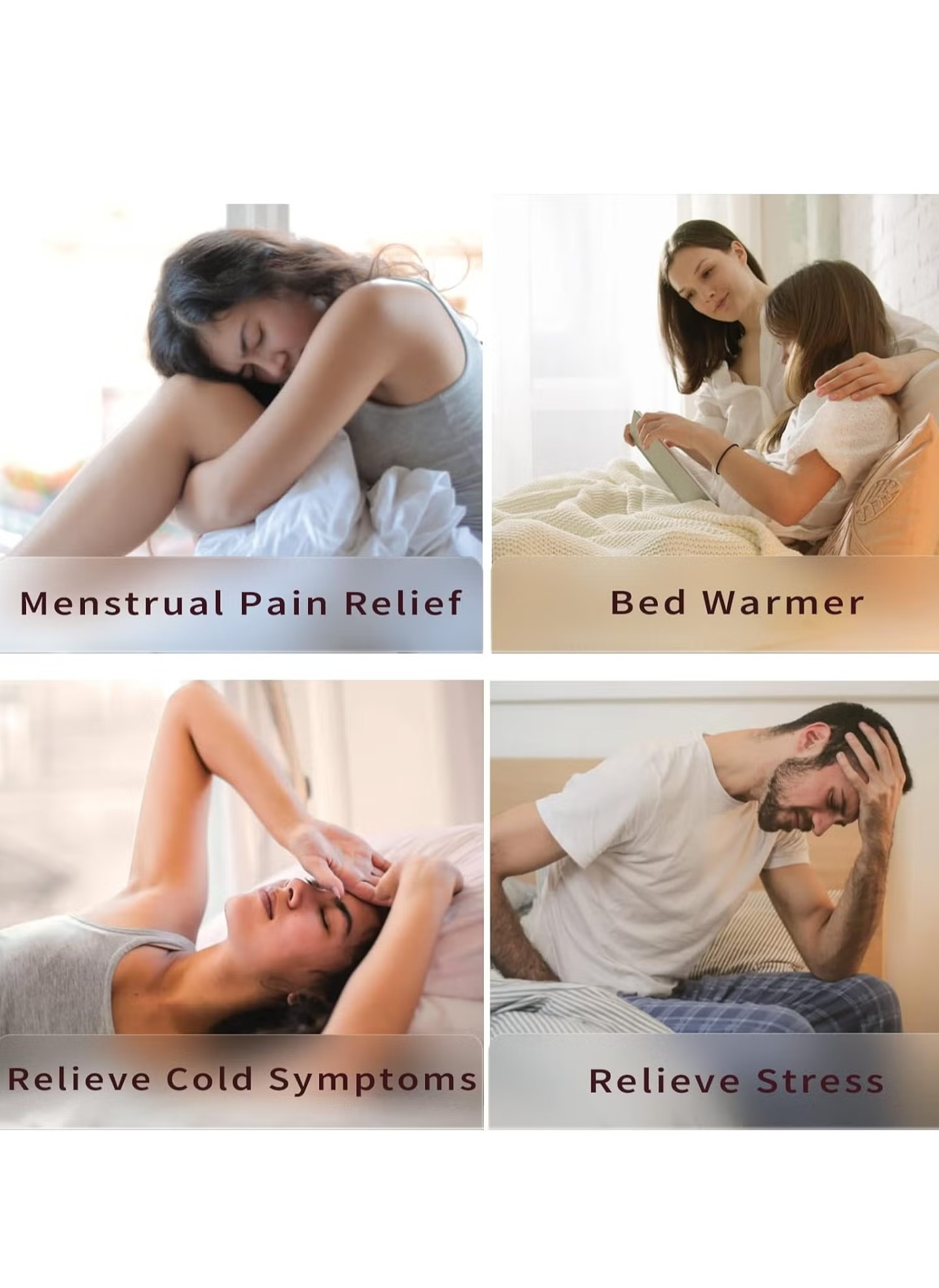 Hot Water Bag with Soft Cover | Classic Rubber Hot Water Bag for Cramps, Neck, Shoulder Pain Relief | Hot & Cold Therapy Pack (Multi) Image