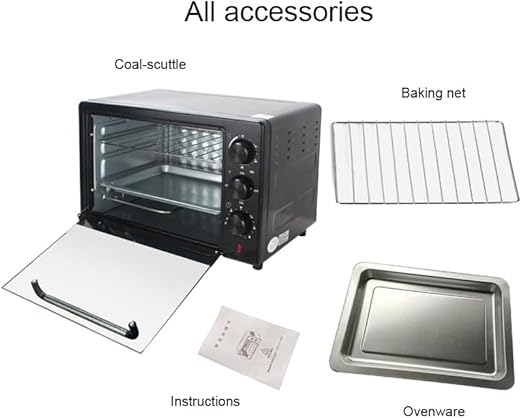 25L Electric Oven – Compact Countertop Oven with Even Heat Distribution, Timer, Baking Tray & Wire Rack for Baking, Roasting & Grilling Image